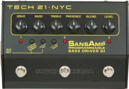 Педаль эффектов - TECH21 SANSAMP BASS DRIVER DI PROGRAMMABLE