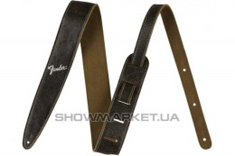 Ремень гитарный FENDER 2' DISTRESSED LEATHER STRAP BLACK
