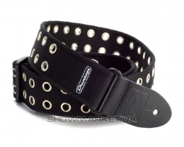 Гитарный ремень - DUNLOP D3819 BK GROMMET BLACK