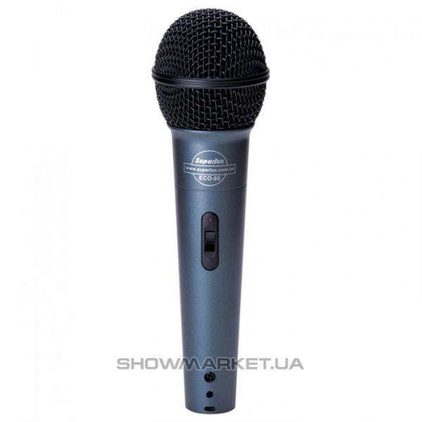 Фото Мікрофон вокальний, динамічний (з вимикачем) SUPERLUX ECO88S L