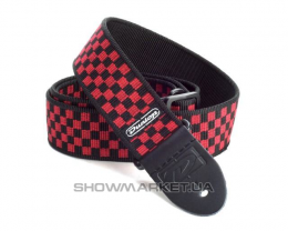 Гитарный ремень - DUNLOP D3831 RD RED CHECK
