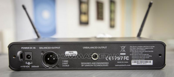 Фото Радіосистема діапазону UHF з ручним динамічним мікрофоном SAMSON SWC88HCL6E UHF CONCERT 88 w/Q6 L