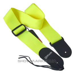 Гитарный ремень - DIMARZIO DD3100N NYLON W/LEATHER ENDS (NEON YELLOW)