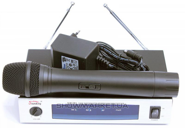 Фото Радіосистема діапазона VHF с ручним динаміческим мікрофоном SOUNDKING EW201 H L