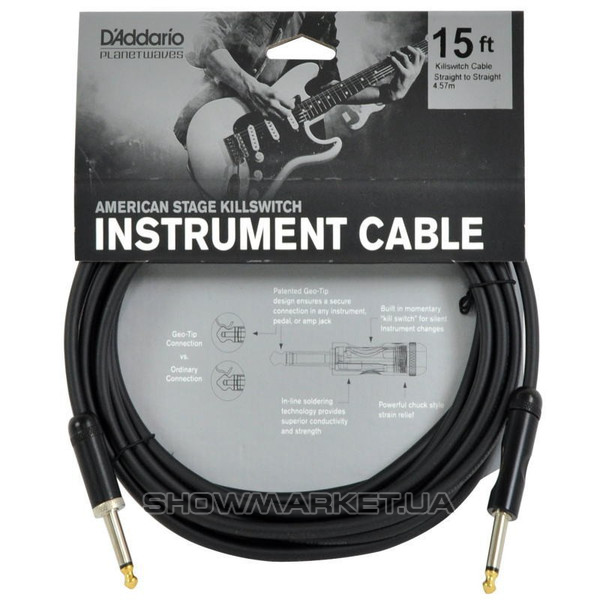 Фото Кабель - PLANET WAVES PW-AMSK-15 AMERICAN STAGE STAGE KILL SWITCH 15ft L