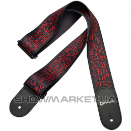Гитарный ремень - DIMARZIO DD3143 STEVE VAI w/Leather Ends Art (Black)