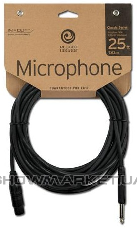 Фото Кабель - PLANET WAVES PW-CGMIC-25 Classic Series Microphone Cable 25ft L
