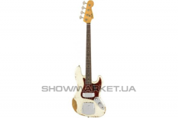 Бас-гитара FENDER CUSTOM SHOP 1961 JAZZ BASS HEAVY RELIC OLYMPIC WHITE