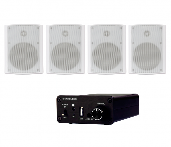Фото Акустичний комплект SKY SOUND BOX PRO-3004 WHITE+bluetooth+wi-fi L
