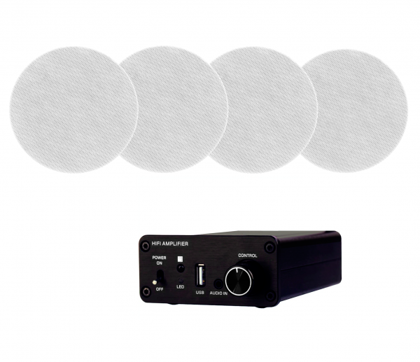 Фото Акустичний комплект SKY SOUND BOX PRO-6004 WHITE+bluetooth+wi-fi L