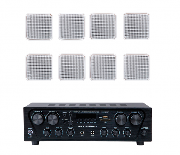 Фото Акустический комплект SKY SOUND SKW-4808VS WHITE L