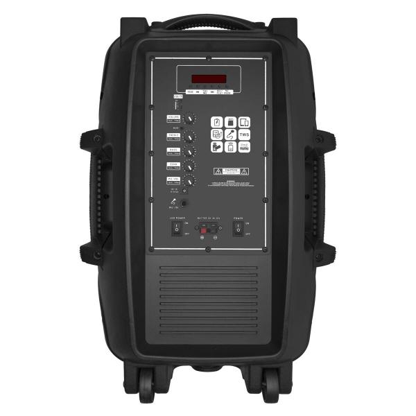 Фото Автономна акустична система JB12RECHARGE350 LIGHT USB/MP3/FM/BT/ + 2pcs VHF mic L