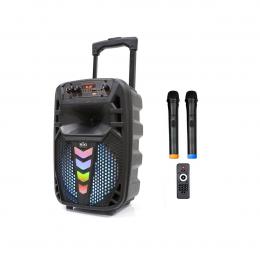 Автономна акустична система BIG130TRANSFORMER USB / MP3 / FM / BT / TWS + 2pcs VHF