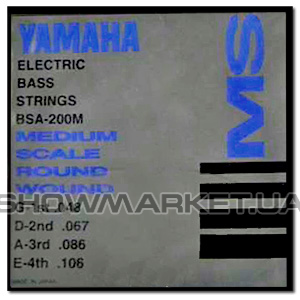 Фото Комплект струн для 4-струнної бас-гітари YAMAHA BSA200M BASS STAINLESS STEEL (48-106) L