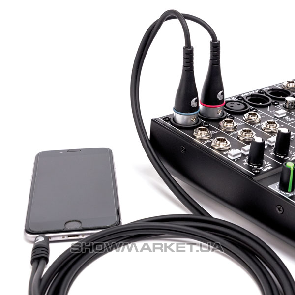 Фото Міжблочний готовий кабель D`ADDARIO PW-MPXLR-06 Custom Series 1/8” to Dual XLR Audio Cable (1.8m) L