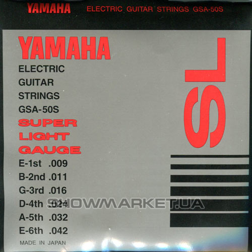 Фото Комплект струн для електрогітари YAMAHA GSA50S ELECTRIC SUPER LIGHT (09-42) L
