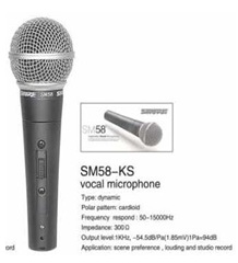 Фото Мікрофон BIG SM-58KS (with switch and cable and holder) (99% ORIGINAL) L