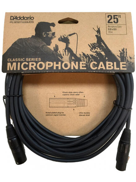 Фото Міжблочний готовий кабель D'ADDARIO PW-CMIC-25 Classic Series Microphone Cable (7.62m) L
