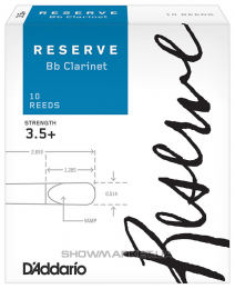 Трости для кларнета - D`ADDARIO DCR10355 Reserve Bb Clarinet #3.5+ 10 Box