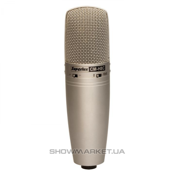 Фото Конденсаторний мікрофон для запису вокалу і акустичних інструментів SUPERLUX CMH8С L