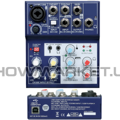 Микшерный пульт с интерфейсом USB BIG MIXSOUNDCARD5