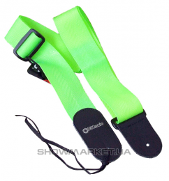 Гитарный ремень - DIMARZIO DD3100N NYLON W/LEATHER ENDS (NEON GREEN)