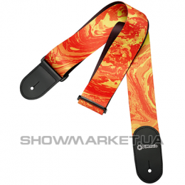 Гитарный ремень - DIMARZIO DD3145 STEVE VAI w/Leather Ends Orange Universe