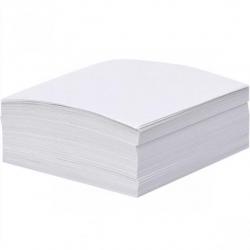 Папір для нотаток Коленкор не клеєний 90х90мм 500 аркушів Білий