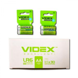 Батарейка щелочная  VIDEX LR6 / AA 2pcs SHRINK CARD (412351)