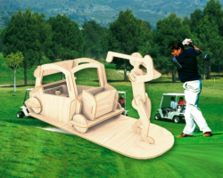 Дерев'яна збірна модель Гравець в гольф