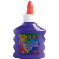 Клей ZiBi фіолетовий непрозорий на PVA-основі 88 мл, ZB.6113-07