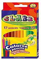 Олівці кольорові двосторонні CLASS PREMIUM 24 кольори/12 штук 1612/24