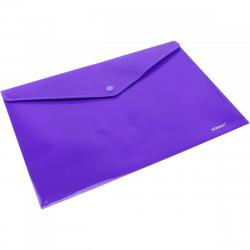 Конверт на кнопке пластиковый А4 5017 фиолетовая