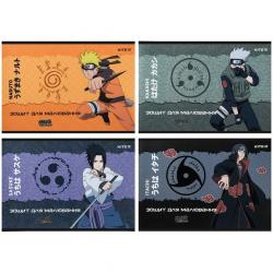 Альбом для малювання 12 аркушів на скобі Naruto Kite NR23-241