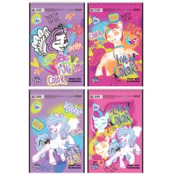Альбом для малювання А4 30 аркушів на пружині Kite My Little Pony LP24-243