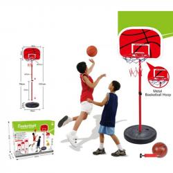 Баскетбольне кільце на стійці (мет., щит пластиковий, кільце металеве, сітка, м'яч, насос) MR 1132-1
