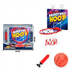 Баскетбольне кільце (щит пластиковий, кільце пластикове, сітка, м'яч, насос) MR 1171