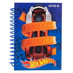 Блокнот 80 аркушів нелінований А6 бічна спіраль Hot Wheels Kite HW19-222