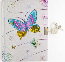 Блокнот детский с замочком 13х17,8 см 80 листов линия  Очаровательная бабочка  Malevaro W360920-S
