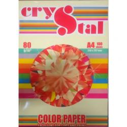 Папір офісний кольоровий Пастель Кремовий А4 100 аркушів 80 г/м2 CRYSTAL COLOR 16.7526