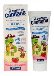 Детская зубная паста со вкусом клубники 3+ 75 мл Pasta del Capitano