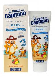 Детская зубная паста Tutti-frutti со вкусом фруктов 3+ 75 мл Pasta del Capitano