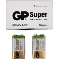 Батарейка GP 1604A-5UE1 лужна 6LF22,6LR61 Alkaline Super (крона)
