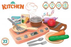 Ігровий набір Кухня дитяча з електронним модулем з набором посуду Технок 5620
