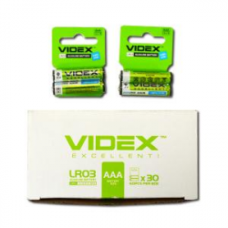 Батарейка Videx LR03 / AAA 2pcs SHRINK CARD (412347)