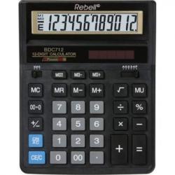 Калькулятор 12-ти розрядний 203*158*31 мм Rebell BDC-712 BK