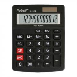 Калькулятор 12-ти разрядный 137*104*23 мм Rebell 8118-12
