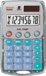 Калькулятор 8-ми розрядний 113*67 мм кишеньковий сірий Rebell Starlet 04371