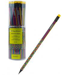 Олівець графітний HB з гумкою Neon Mosaic Axent 9009/36-09-А