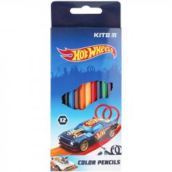 Карандаши цветные 12 цветов Hot Wheels Kite HW21-051